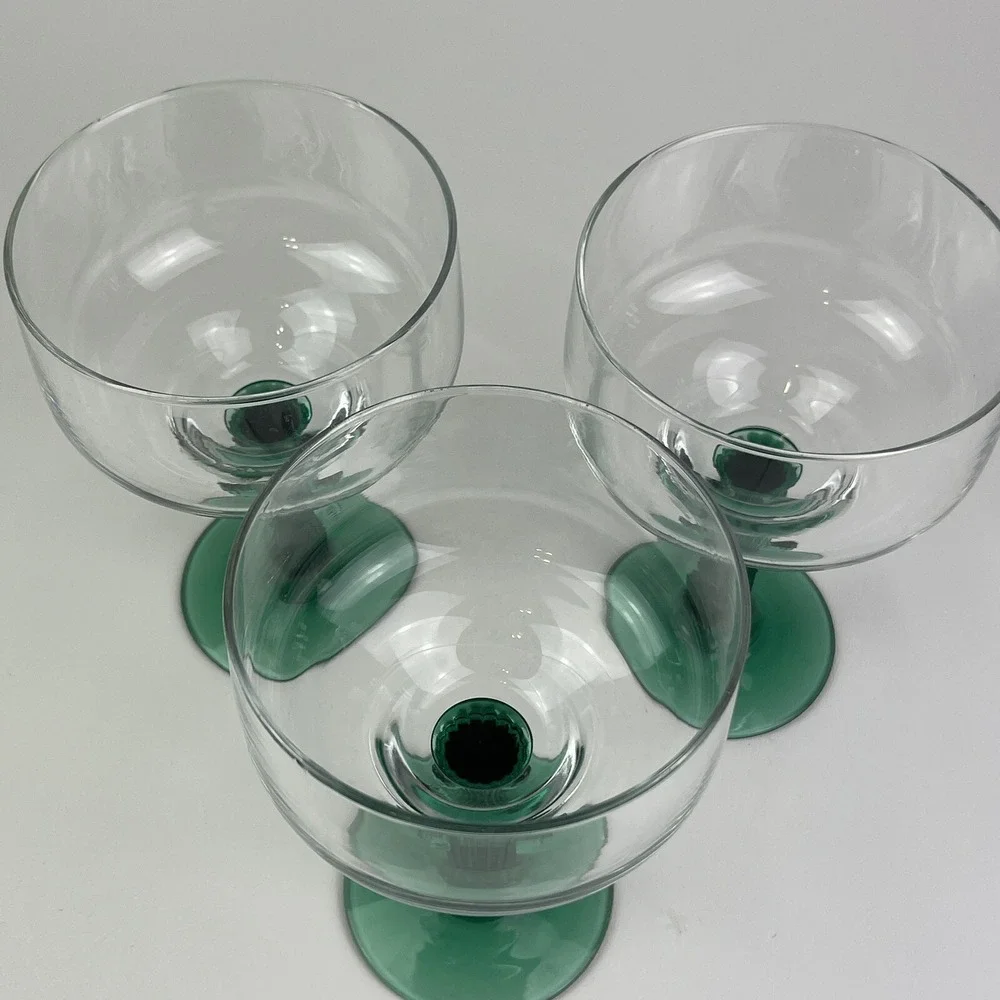 Libbey Cactus Stemmed Margarita Glass Set of 3 6.25x4